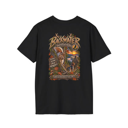 Backwater Outfitters Fishing T-Shirt — Outdoor Sunset Graphic Tee Printify