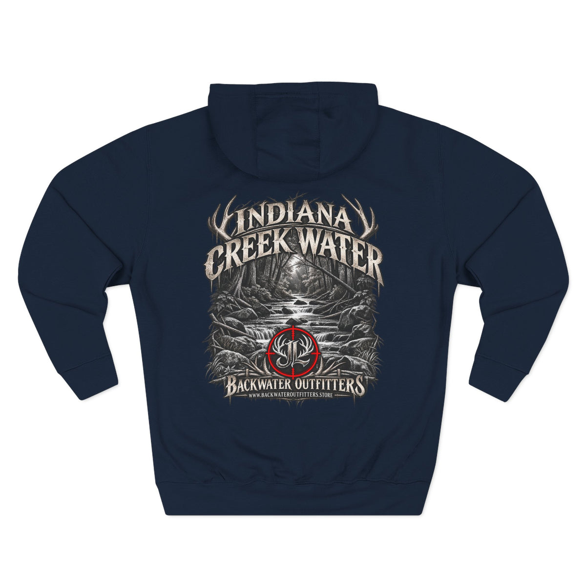 James Luker Indiana Creek Water Backwater Outfitters Hoodie Printify