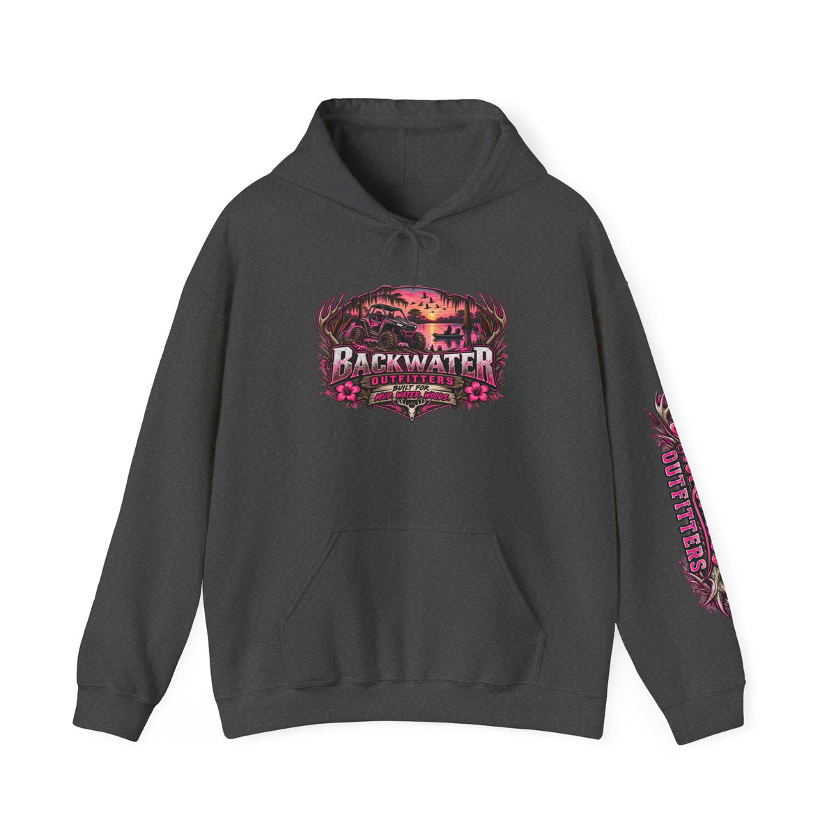 Backwater 'Wild At Heart' Hoodie – Outdoors Adventure Pullover Printify