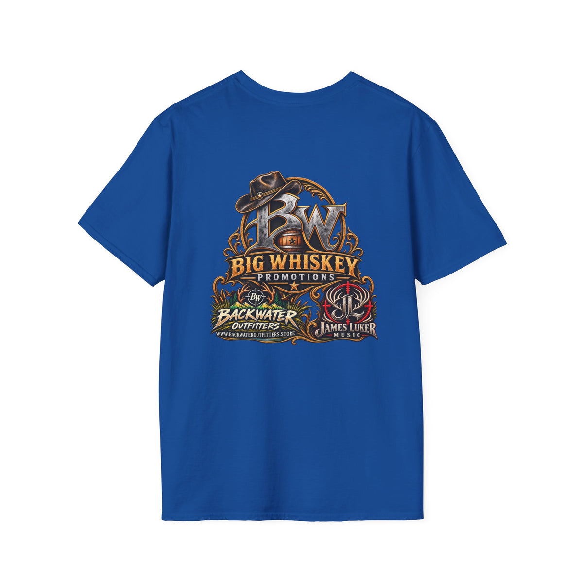 Big Whiskey Promotions T-Shirt — James Luker x Backwater Outfitters