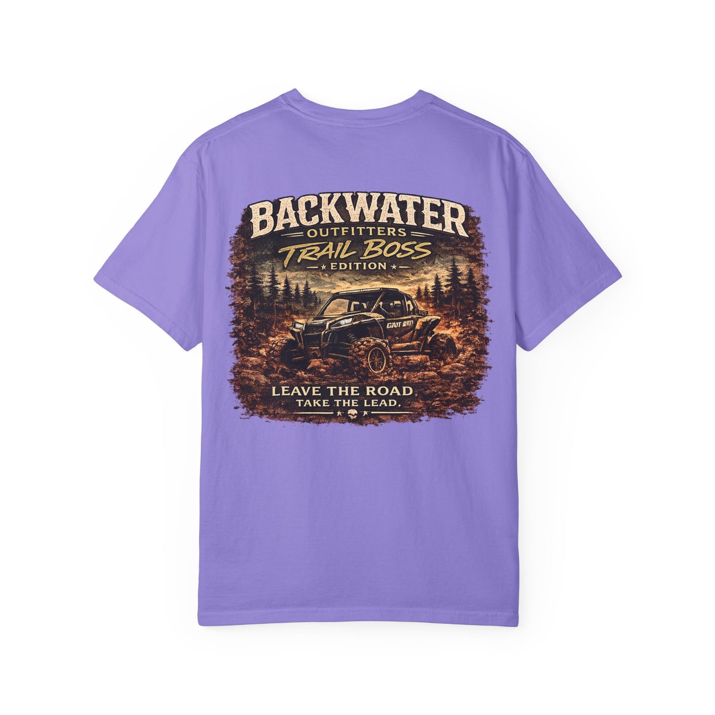Trail Boss T-Shirt — Backwater Outfitters Off-Road Graphic Tee ("Leave the Road, Take the Lead")