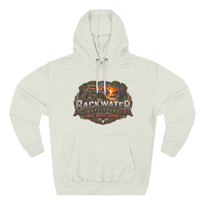 Backwater Outfitters Hoodie — Ride It, Hunt It, Fish It Graphic Pullover