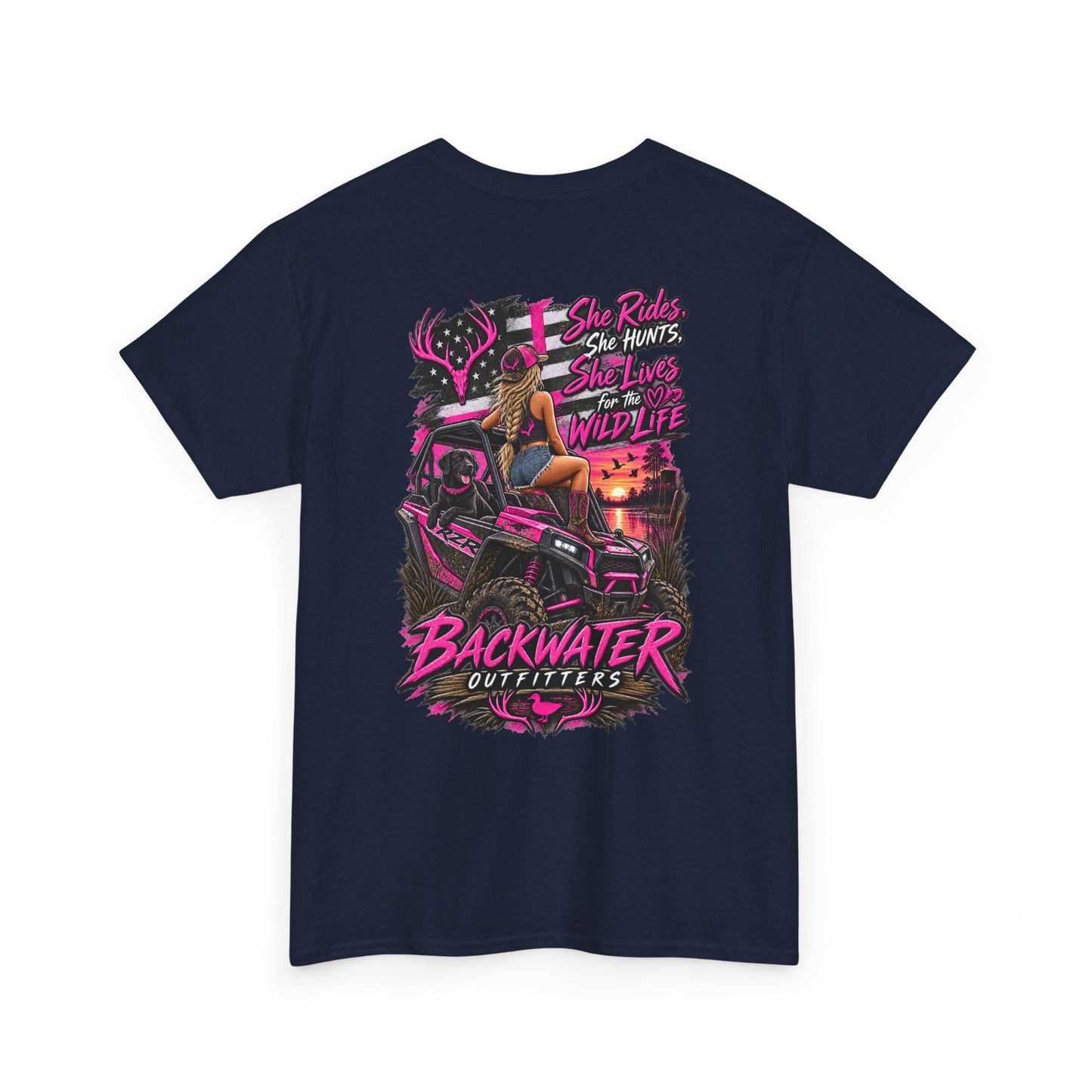 Backwater Bayou Graphic Tee — "Backwater Buttwhips" Outdoor Fishing & Hunting Shirt