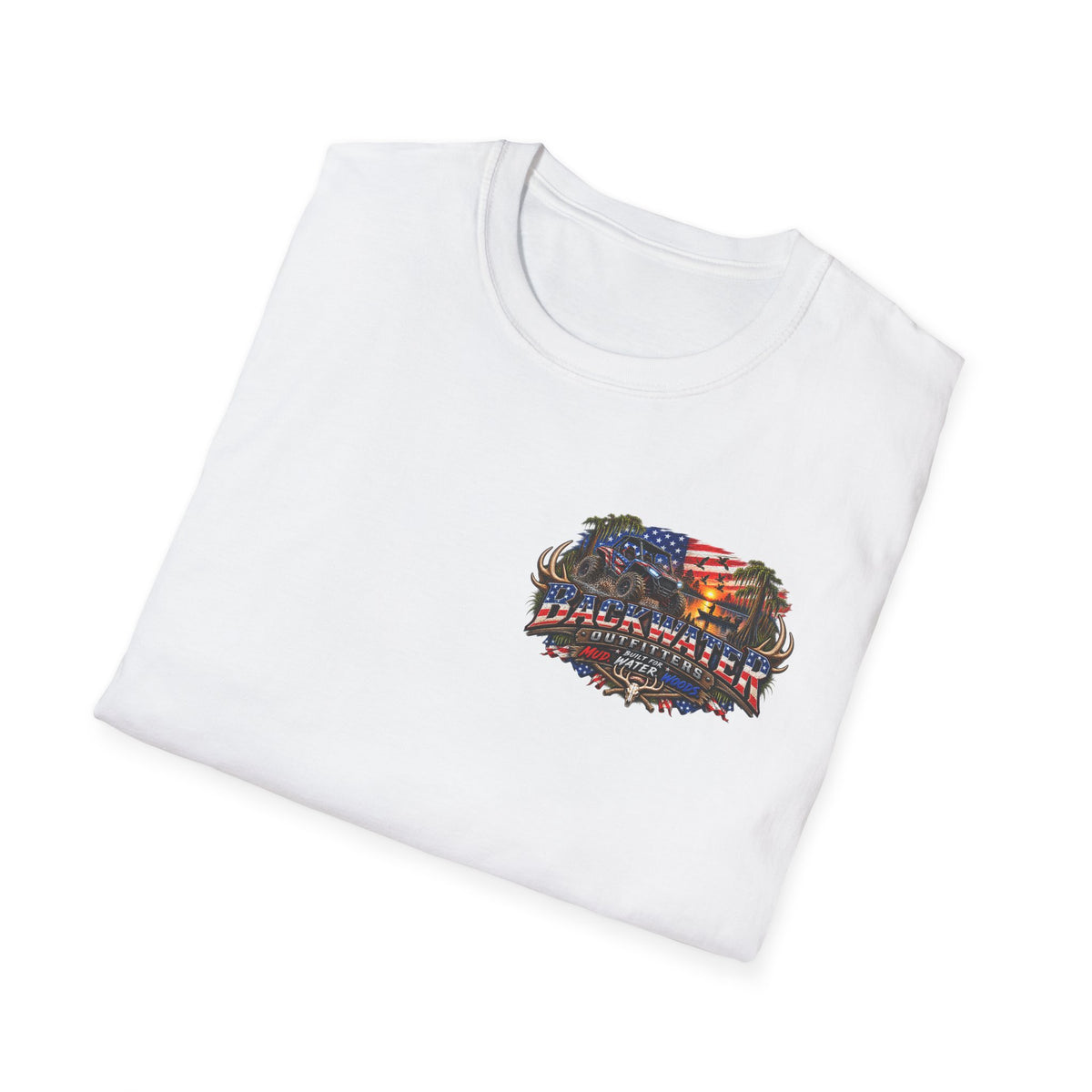 Hooked on Backwater Fishing T-Shirt — Bass Angler Graphic Tee Printify