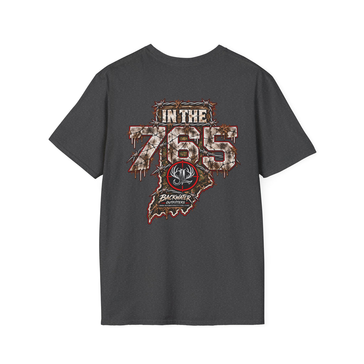 James Luker in the 765 t shirt by Backwater Graphic T-Shirt Printify