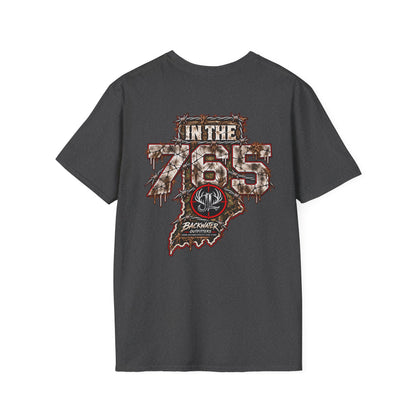 James Luker in the 765 t shirt by Backwater Graphic T-Shirt Printify