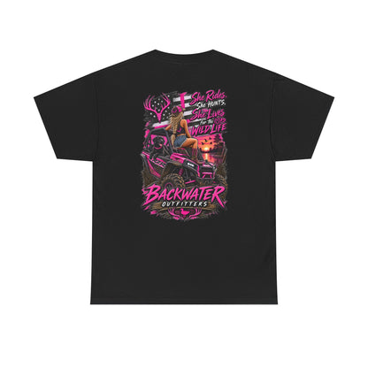 Backwater Bayou Graphic Tee — "Backwater Buttwhips" Outdoor Fishing & Hunting Shirt