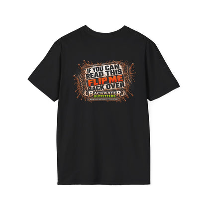 Buggy T-Shirt — 'If You Can Read This, Flip Me Back Over' Fishing Backwater Graphic Tee Printify