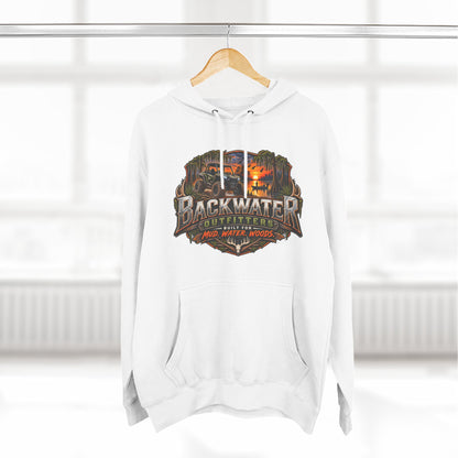 Backwater Outfitters Hoodie — Ride It, Hunt It, Fish It Graphic Pullover