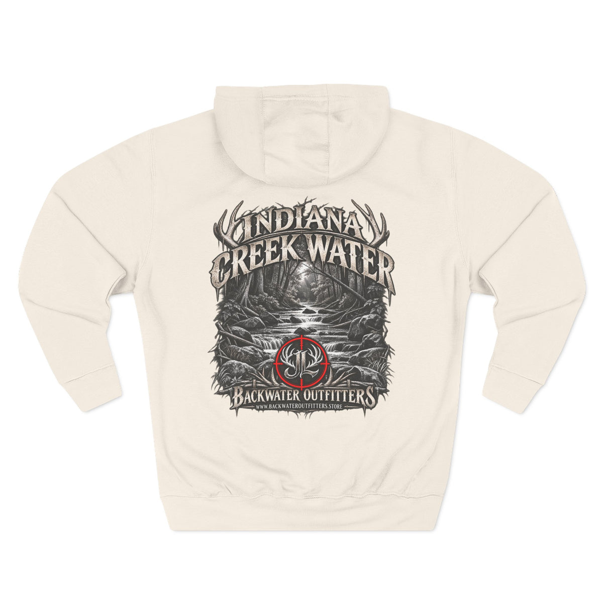 James Luker Indiana Creek Water Backwater Outfitters Hoodie Printify