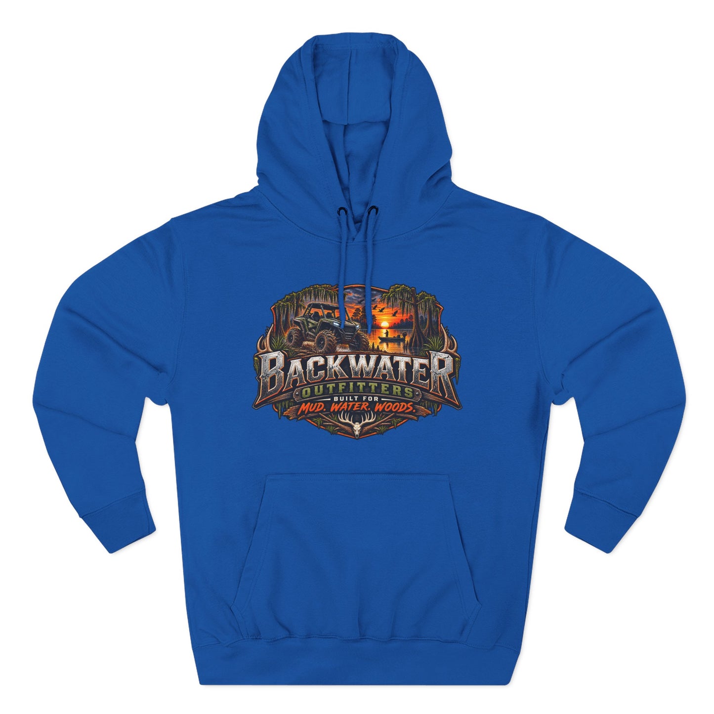 Backwater Outfitters Hoodie — 'Ride It • Hunt It • Fish It' Outdoor Pullover