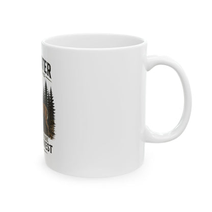 Backwater Outfitters Fishing Mug - "Good Days. Tight Lines. Loose Worries." Ceramic Coffee Cup