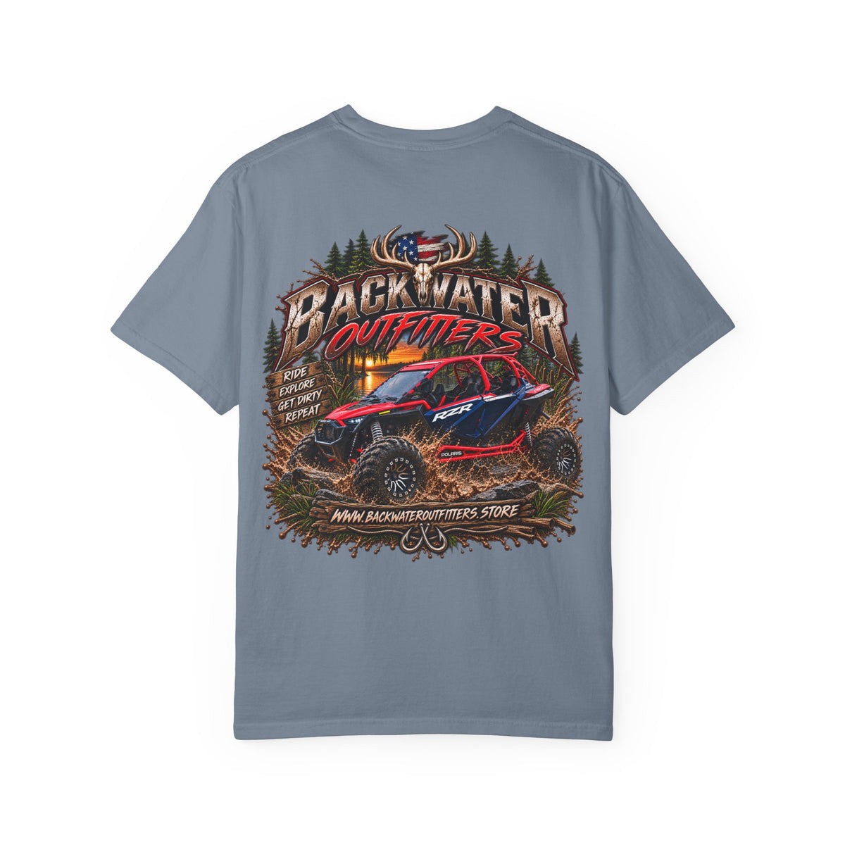 Off-Road UTV Graphic T-Shirt — "Backwater Outfitters" Adventure Tee