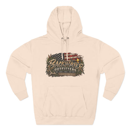 Backwater Outfitters Off-Road Hoodie – American Flag & UTV Graphic Fleece Printify