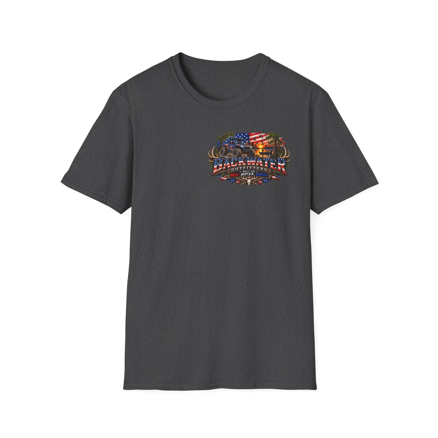 Patriotic Trailblazer T-Shirt — American Flag Motorcycle Graphic
