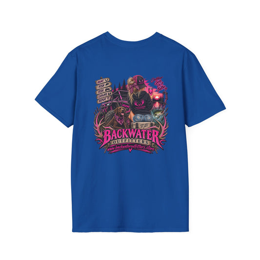 Women Backwater Outfitters Fishing T-Shirt — Retro Angler Graphic Tee Printify