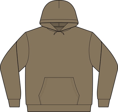 Camo Pullover Hoodie with Antler Monogram Emblem Printify