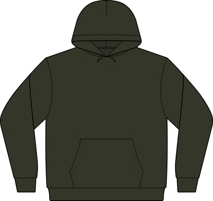 Camo Pullover Hoodie with Antler Monogram Emblem Printify