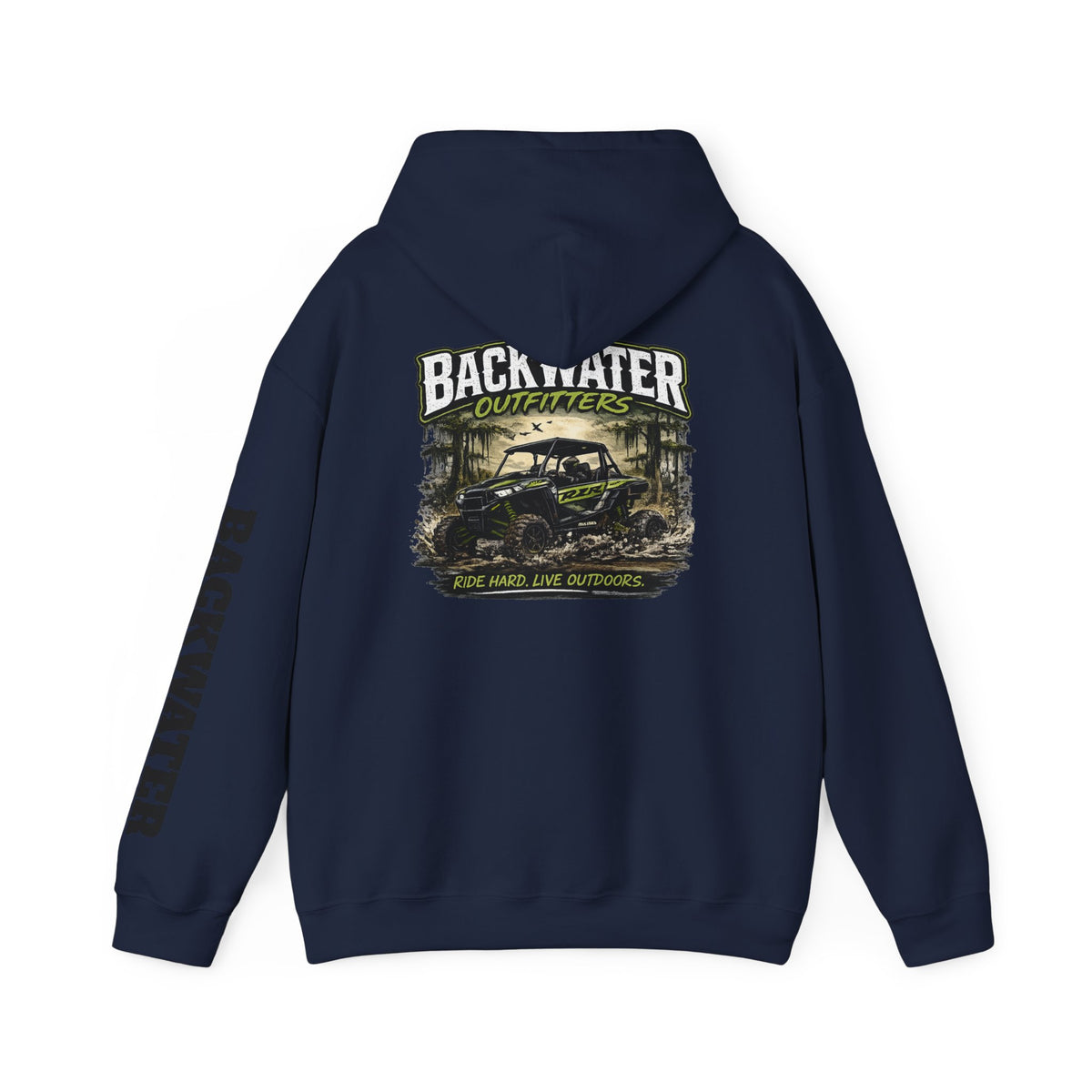 Backwater Outfitters Hoodie — Outdoor Off-Road Graphic Pullover Printify