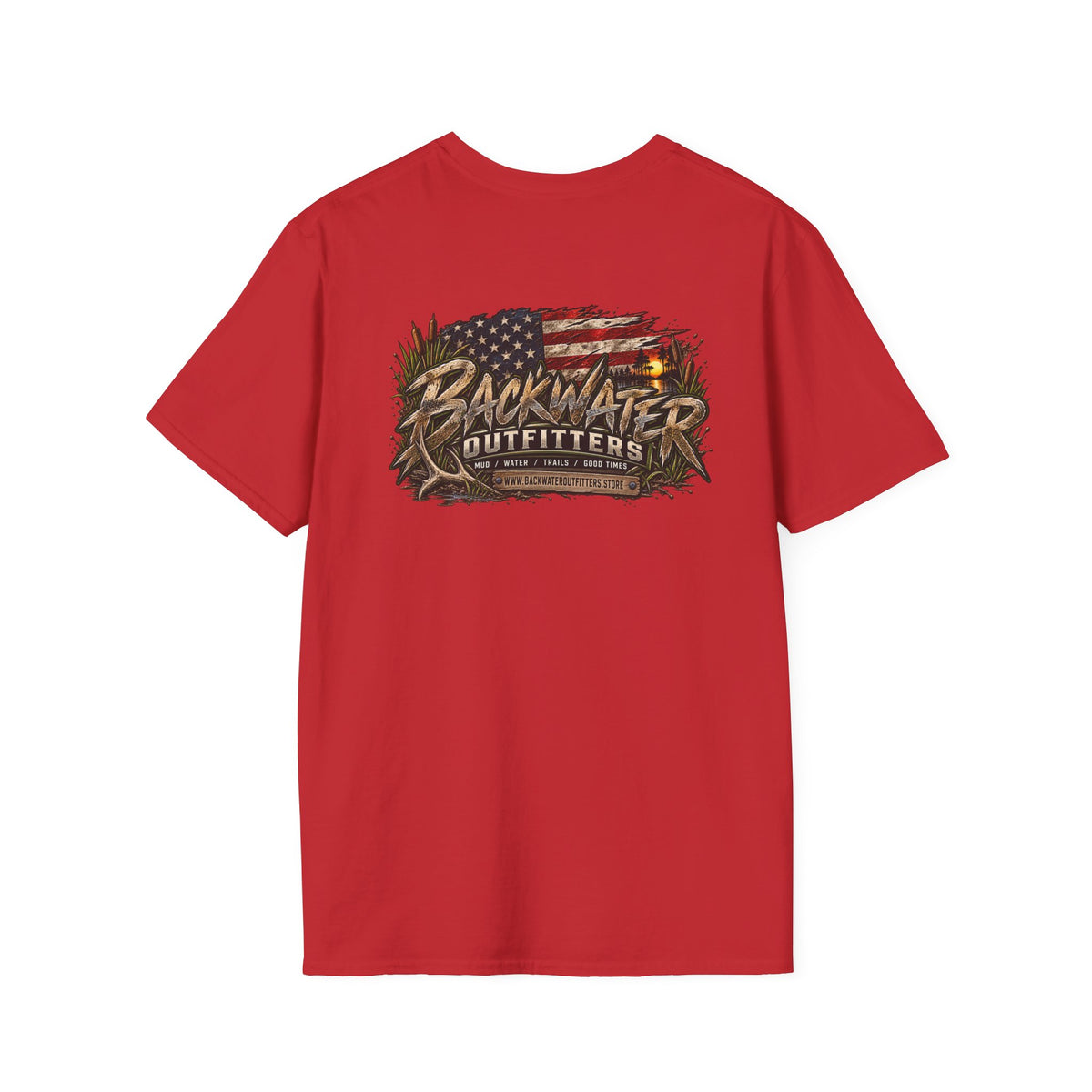 Backwater Outfitters Outdoor Fishing Graphic T-Shirt