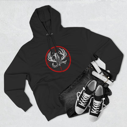 James Luker Hunting Logo Hoodie — Backwater Outfitters Antler Crest Fleece Hoodie Printify