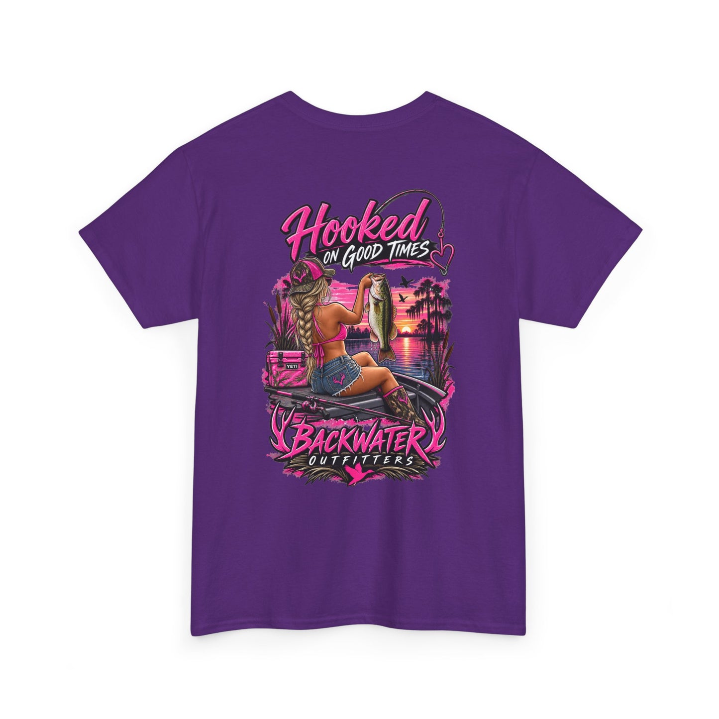 Backwater Outfitters "Hooked on Good Times" Graphic Tee