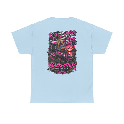 Backwater Bayou Graphic Tee — "Backwater Buttwhips" Outdoor Fishing & Hunting Shirt
