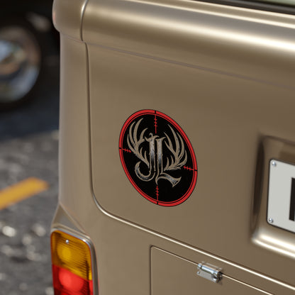 Gothic Antler Monogram Outdoor Sticker