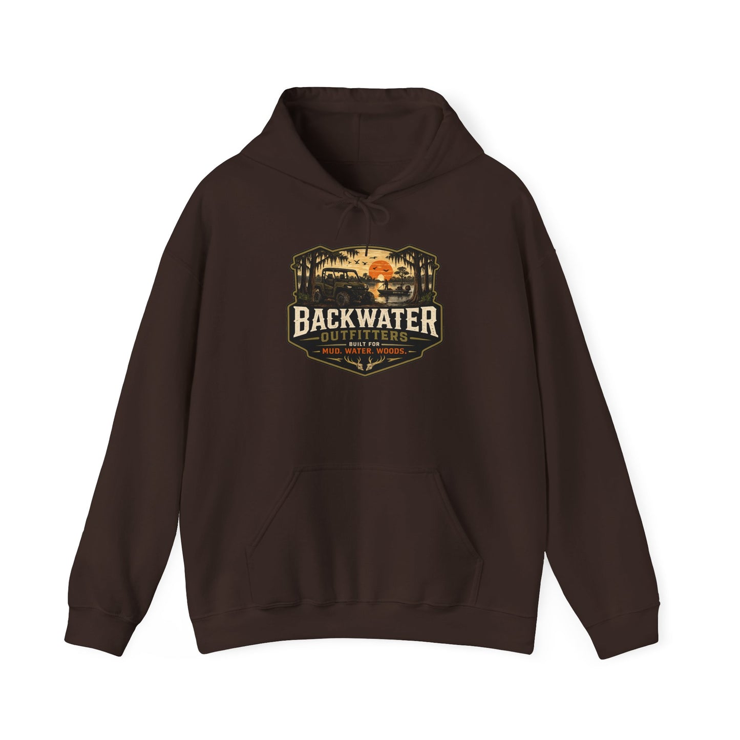 Backwater Outfitters Hoodie – "Can't Talk, I'm in a Stand Meeting" Hunting Hoodie