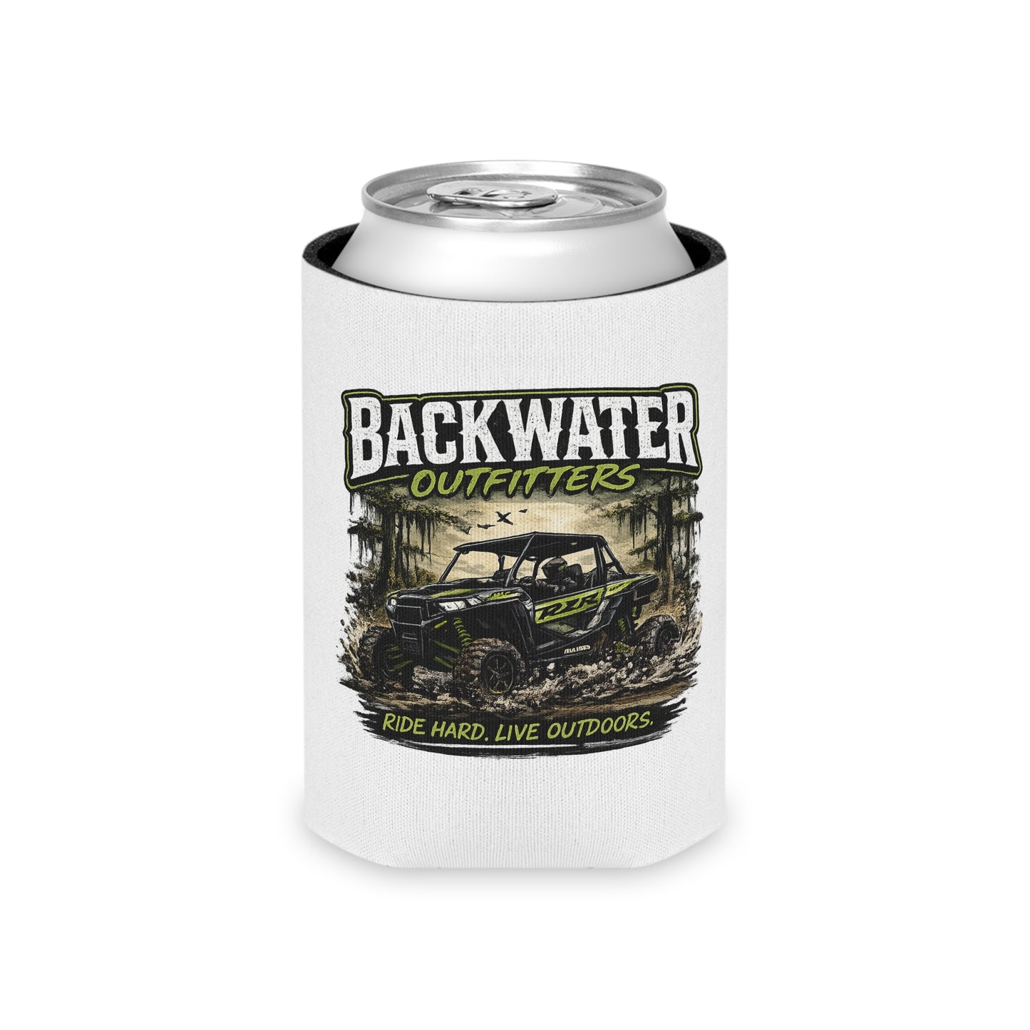 Can Cooler — Backwater Outfitters UTV Graphic "Ride Hard, Live Outdoors"