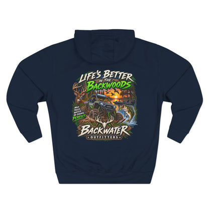 Backwater Outfitters Off-Road Hoodie – "Life's Better in the Backwoods" Graphic