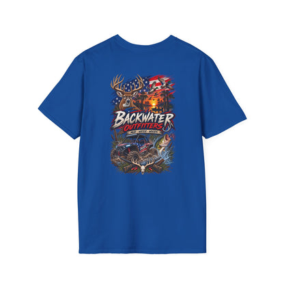 Backwater Outfitters Fishing T-Shirt – American Flag Fish Logo