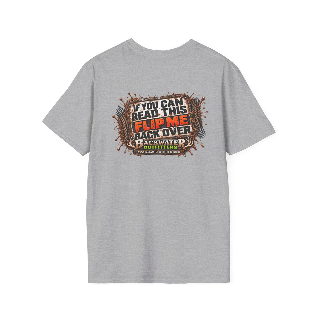 Buggy T-Shirt — 'If You Can Read This, Flip Me Back Over' Fishing Backwater Graphic Tee Printify