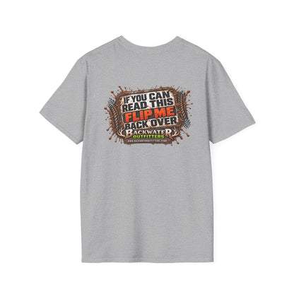 Buggy T-Shirt — 'If You Can Read This, Flip Me Back Over' Fishing Backwater Graphic Tee Printify