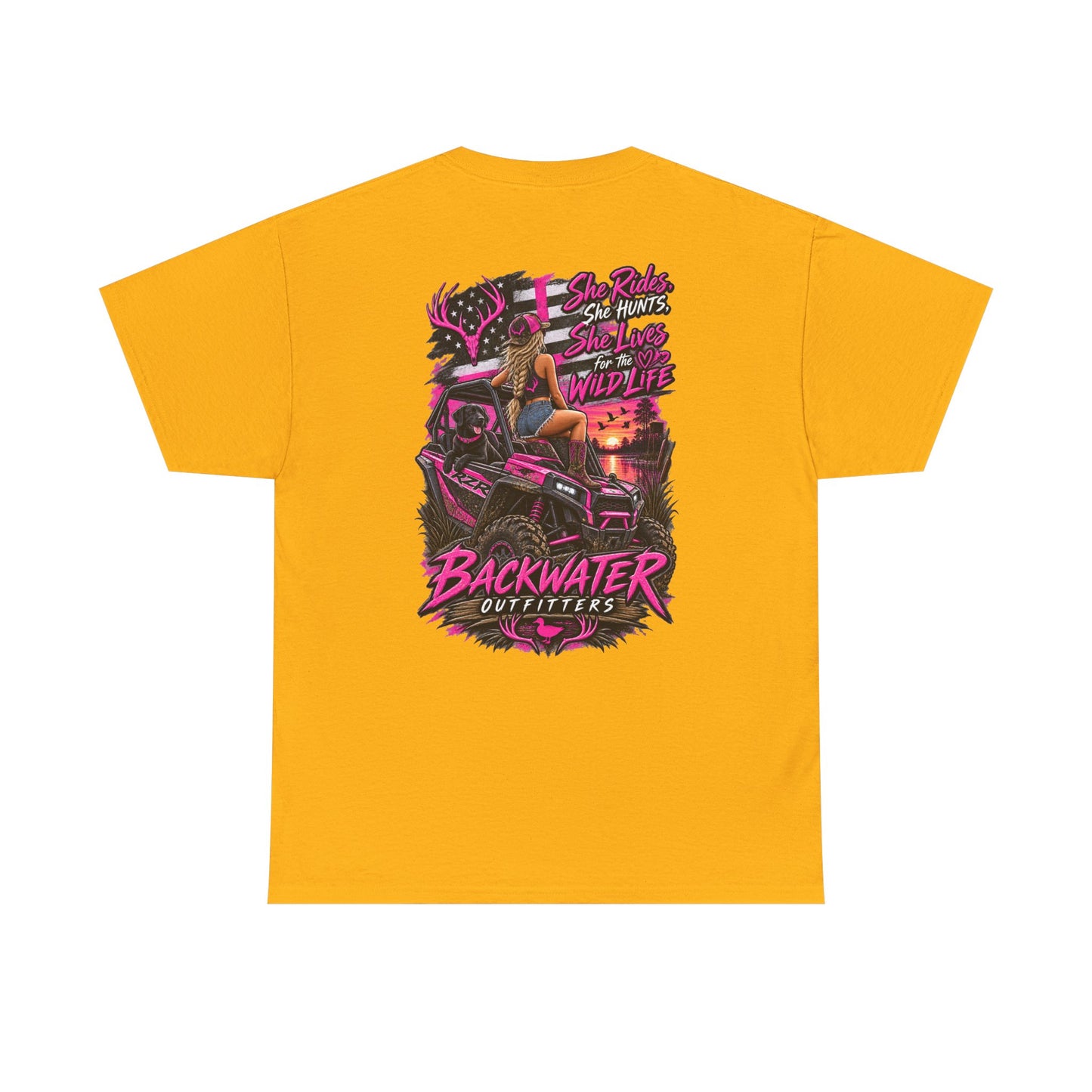 Backwater Bayou Graphic Tee — "Backwater Buttwhips" Outdoor Fishing & Hunting Shirt