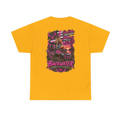 Backwater Bayou Graphic Tee — "Backwater Buttwhips" Outdoor Fishing & Hunting Shirt