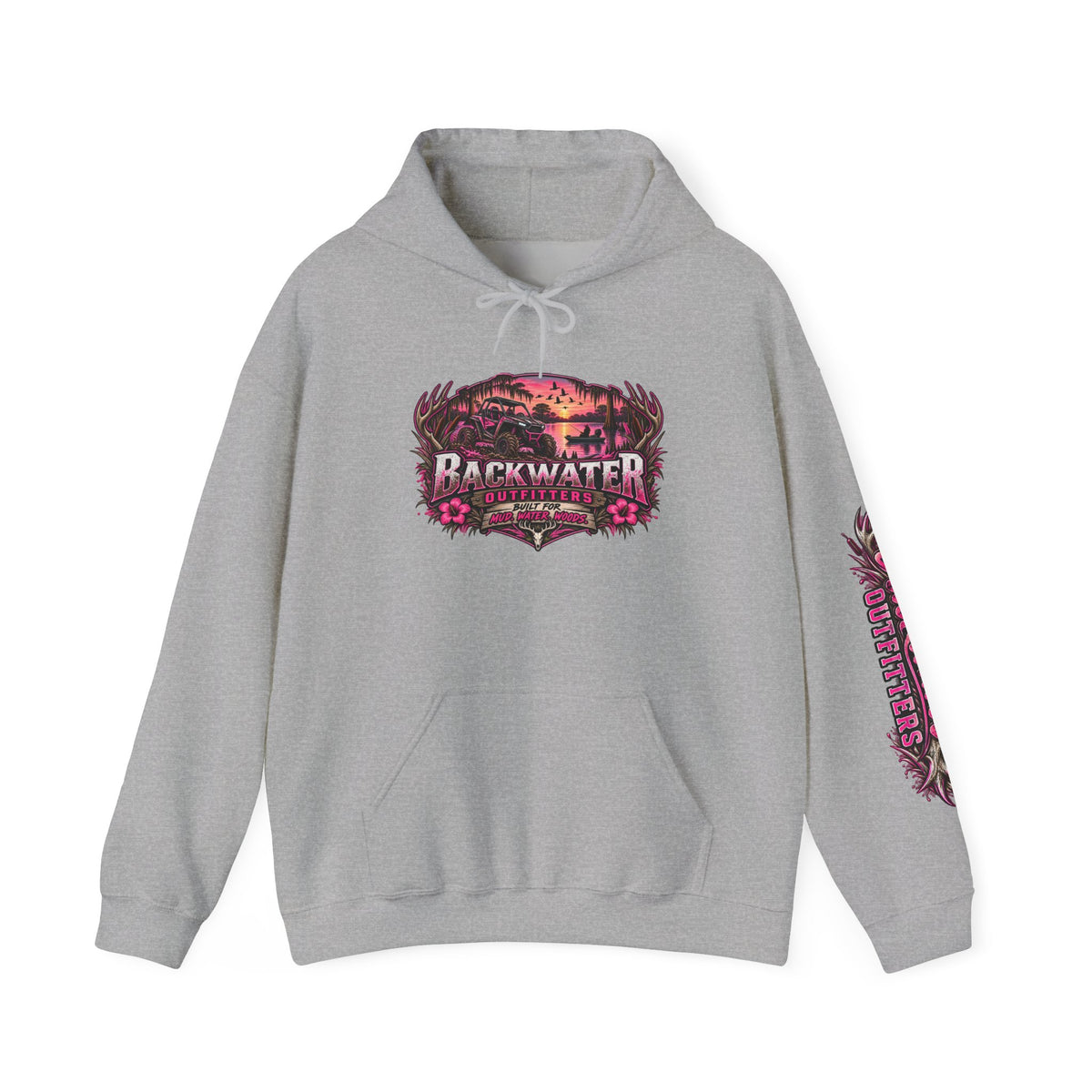 Backwater 'Wild At Heart' Hoodie – Outdoors Adventure Pullover Printify