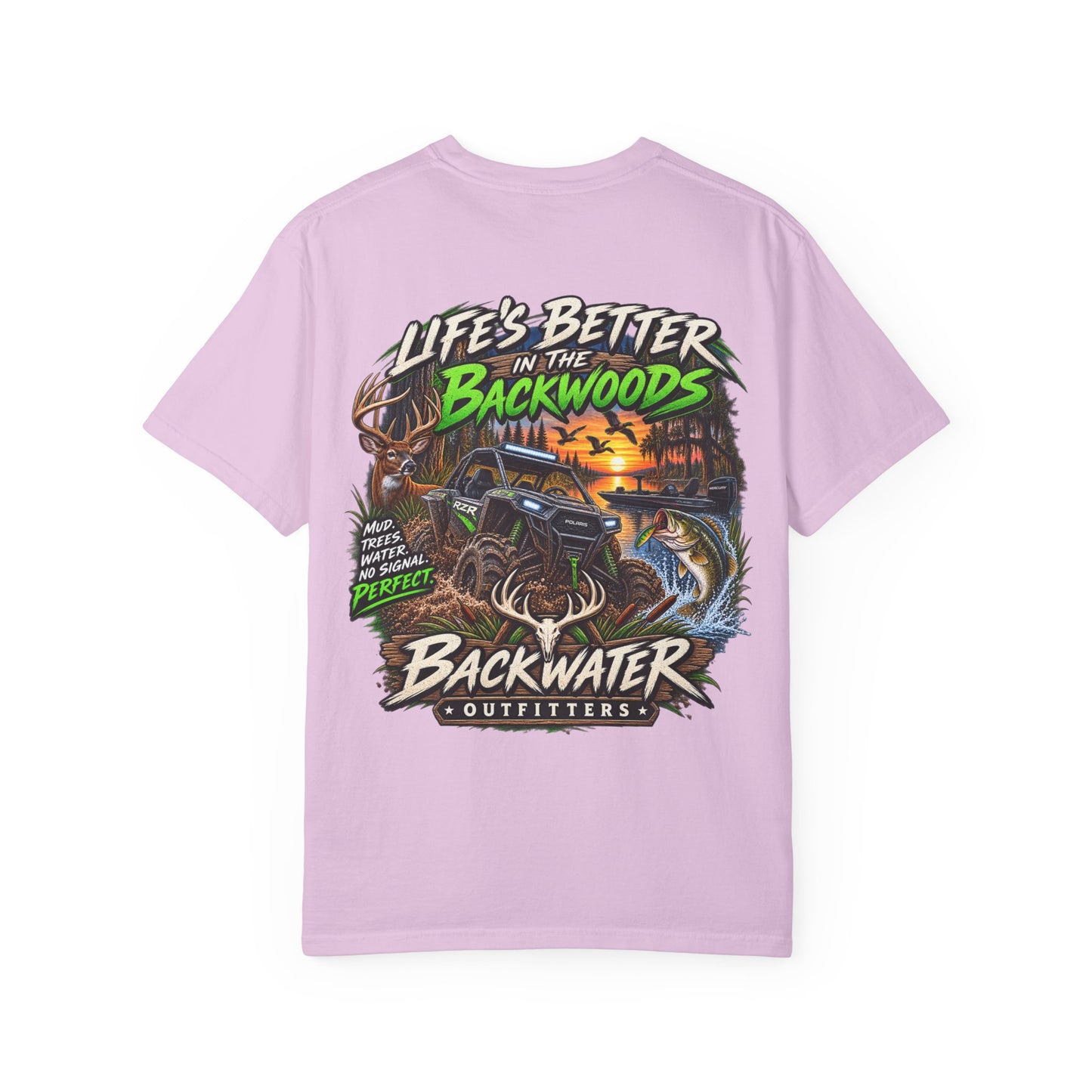 Backwater Outdoor Logo T-Shirt — Retro Fishing & Camping Tee