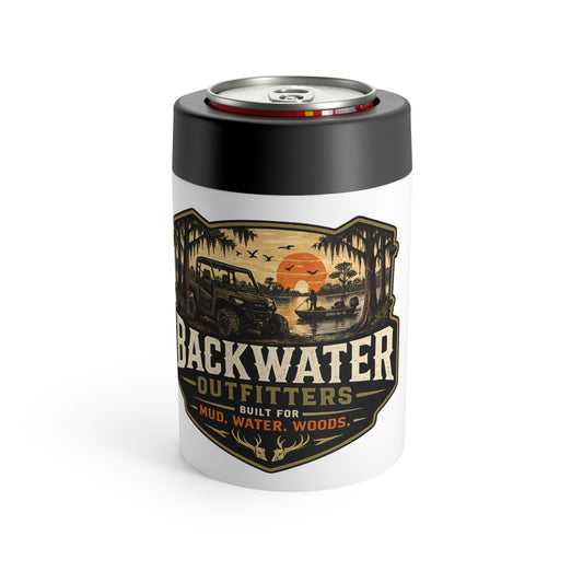 Backwater Outfitters Can Cooler — 'Built for Mud, Water, Woods' Insulated Beer Can Holder
