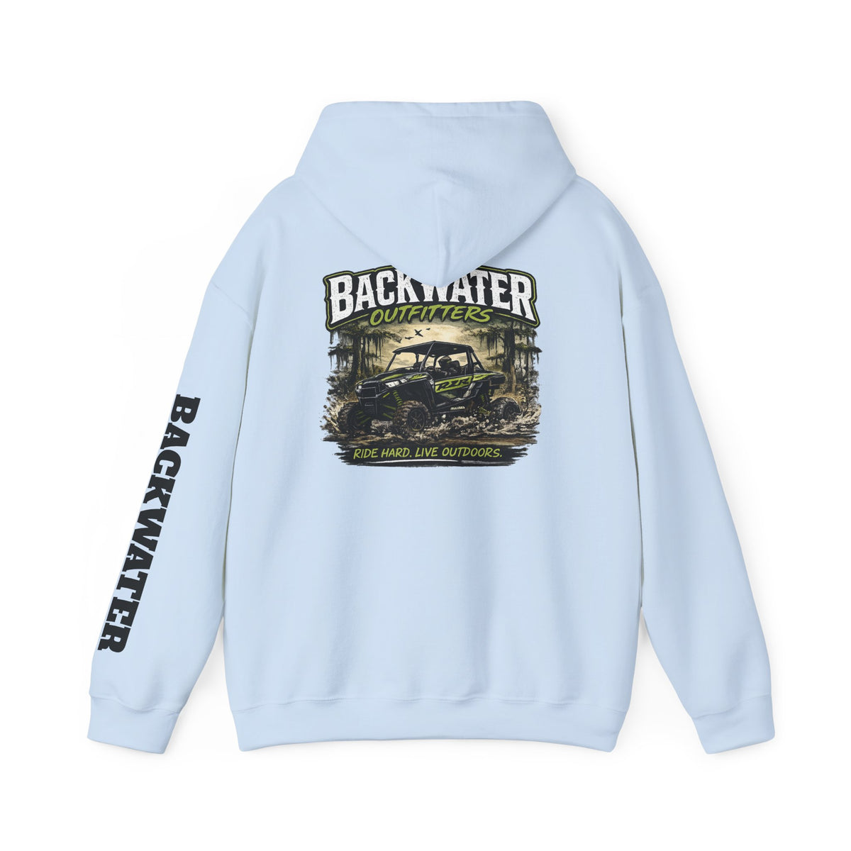 Backwater Outfitters Hoodie — Outdoor Off-Road Graphic Pullover Printify
