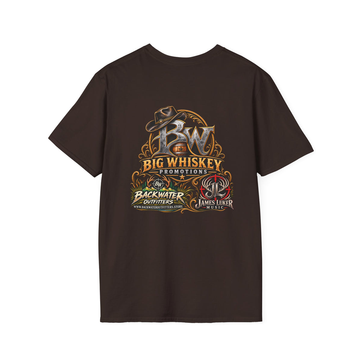 Big Whiskey Promotions T-Shirt — James Luker x Backwater Outfitters