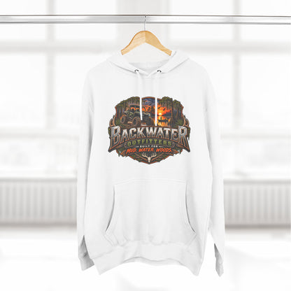 Backwater Outfitters Fishing Hoodie — "Master Baiter" Graphic Pullover