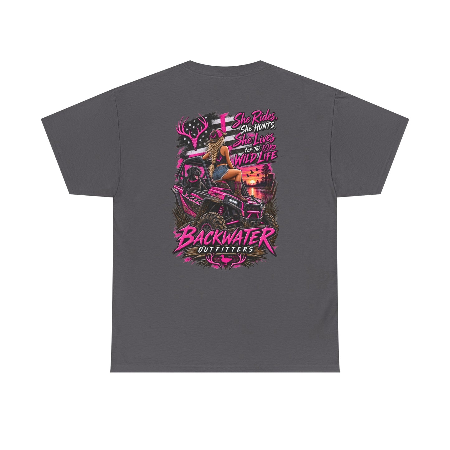 Backwater Bayou Graphic Tee — "Backwater Buttwhips" Outdoor Fishing & Hunting Shirt