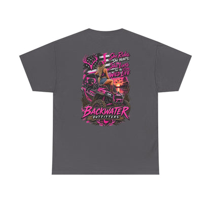Backwater Bayou Graphic Tee — "Backwater Buttwhips" Outdoor Fishing & Hunting Shirt