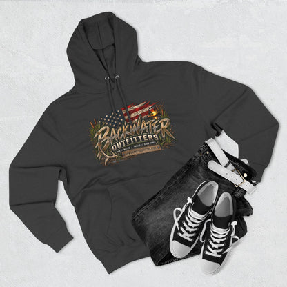 Backwater Outfitters Off-Road Hoodie – American Flag & UTV Graphic Fleece Printify