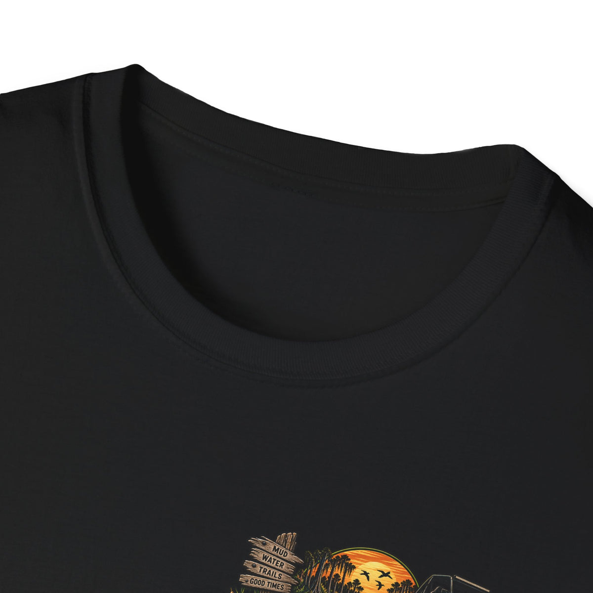 Simply Backwater Outfitters Fishing Tee – Sunset Swamp Outdoor Shirt Printify
