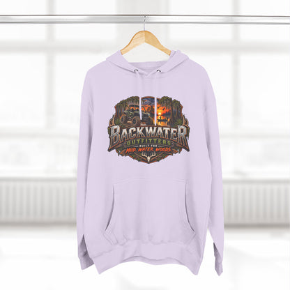 Backwater Outfitters Fishing Hoodie — "Master Baiter" Graphic Pullover