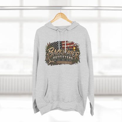 Backwater Outfitters Off-Road Hoodie – American Flag & UTV Graphic Fleece Printify