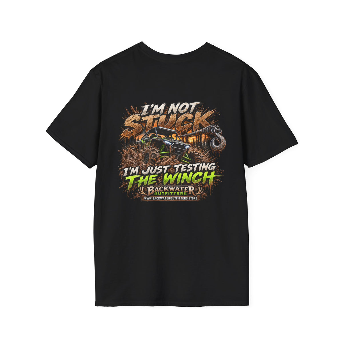 Buggy Off-Road T-Shirt — "I'm Not Stuck, I'm Just Testing the Winch" Truck & 4x4 Tee Printify