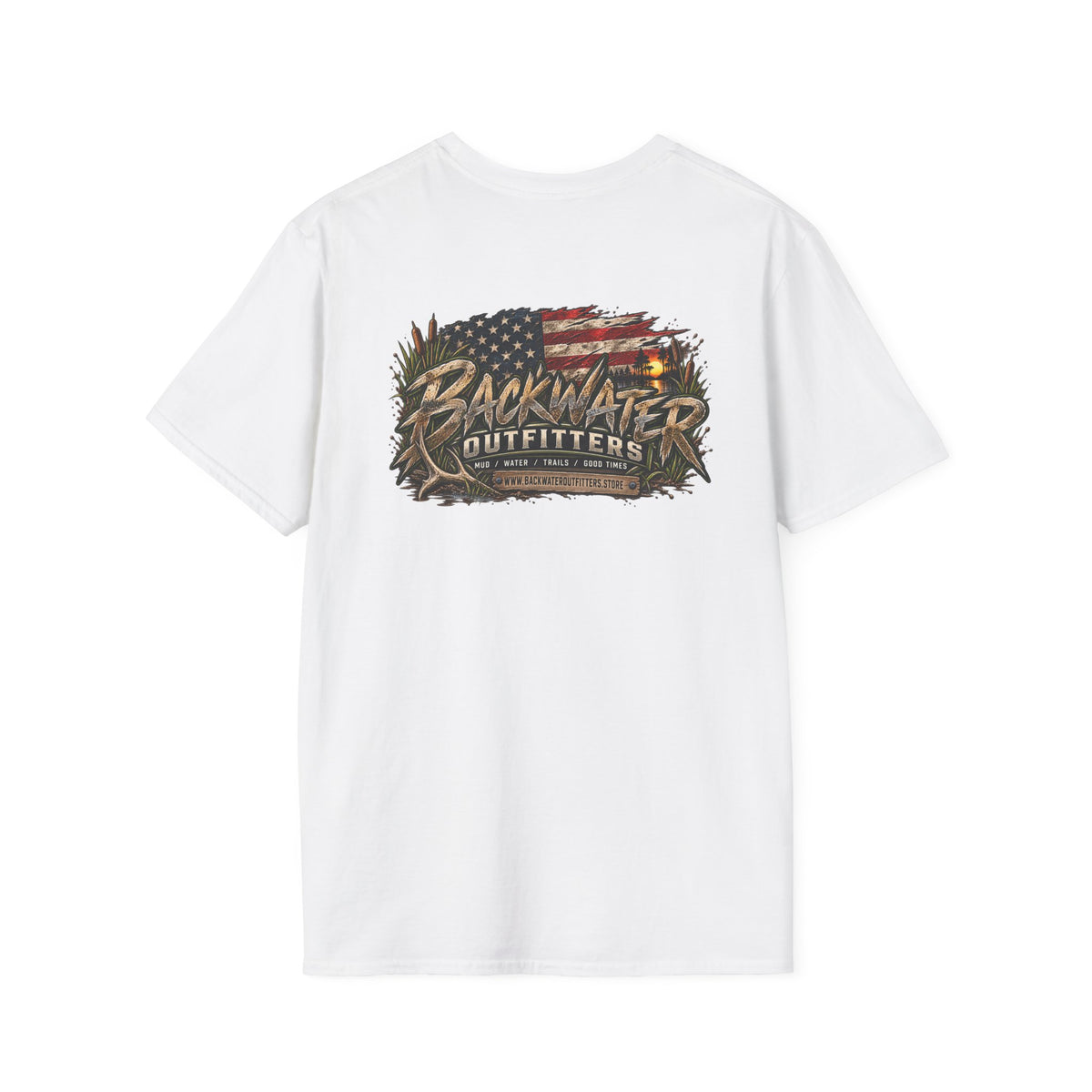 Backwater Outfitters Outdoor Fishing Graphic T-Shirt